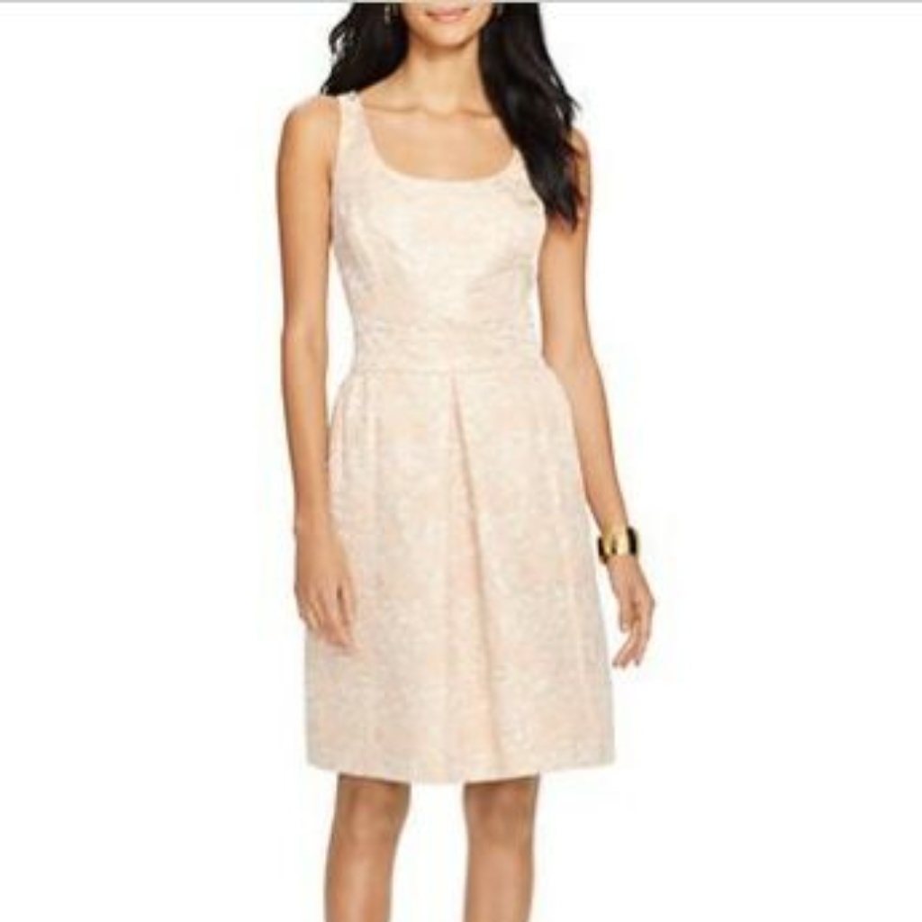 Ralph Lauren Metallic Floral Jacquard Dress